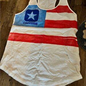 Converse Flag-Inspired Tank Top Red White Blue